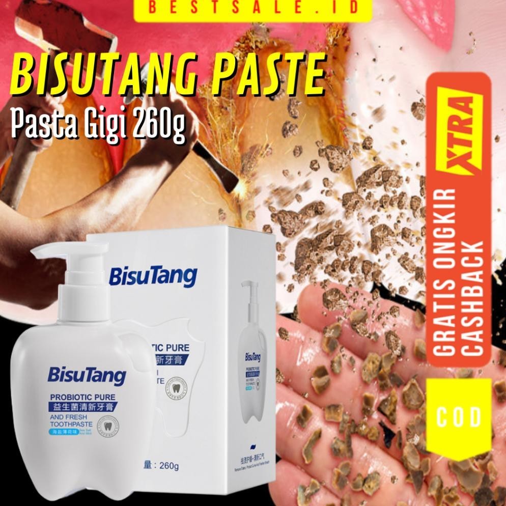 CR - BISUTANG Pasta Gigi Pemutih Gigi 260g - BISUTANG Odol Gigi Pembersih Noda Karang Gigi 260g TERL