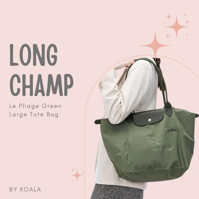 [READY STOCK] Tas Longchamp Le Pliage Green Tote Bag H85M