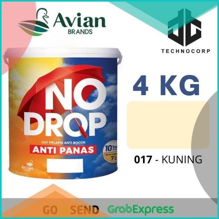 CAT NO DROP 017 KUNING CREAM ANTI PANAS TAHAN AIR CUACA DINDING 4 KG 1