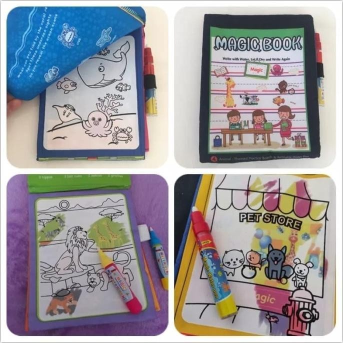 

Upgrade Reusable Drawing Soft Book / Buku Mewarnai Balita / Mainan Edukasi