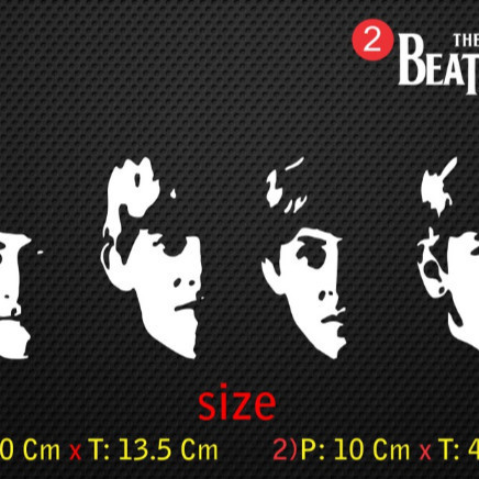 Sticker Cutting The Beatles Siluet Face Personil Piaggio Vespa Scoopy
