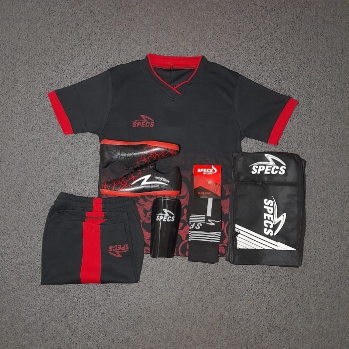 Paket Koplit 5 Set Sepatu Futsal Anak Specs Spyder Stelan Jersey