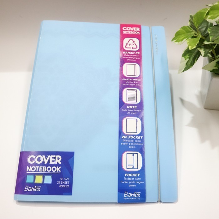 

BRG BARU Bantex Notebook A5 24 Sheets With String Sky Blue #8032 23