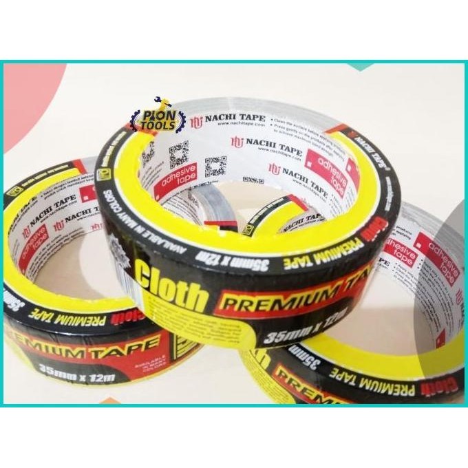 

NACHI PLAKBAN KAIN HITAM 35 mm 46 mm Isolasi Lakban Tape Selotip 19F3B