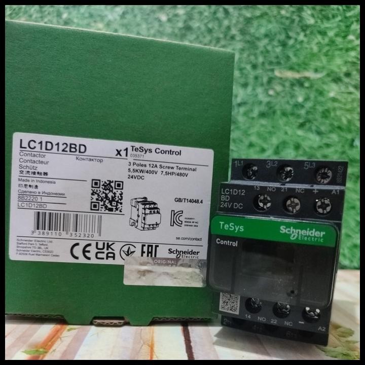 TERBARU SCHNEIDER ELECTRIC KONTAKTOR CONTAKTOR LC1D12 BD LC1D12BD 24VDC