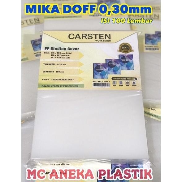 

Lagi Promooo !!! Termurah!!! Cover Mika Jilid Doff Atau Emboss 0.30 A4 Isi 100 Lembar
