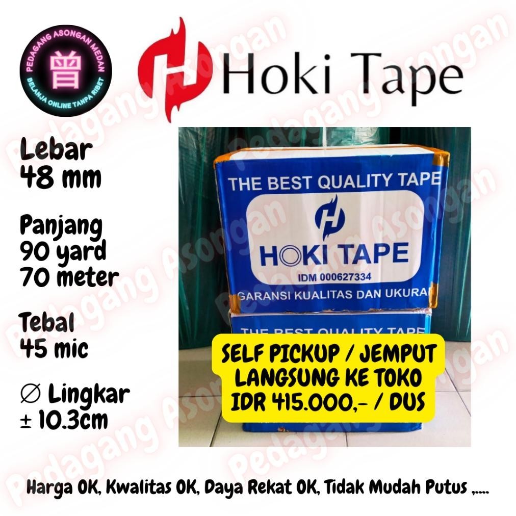 

Lagi Promooo !!! Lakban Hoki Bening / Coklat 48Mm X 90Yard (1 Dus)