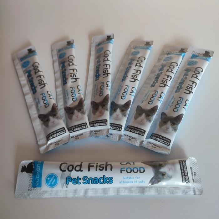 Snack Kucing Yuchang Camilan Kucing Rasa Cod Fish - Ulalaa