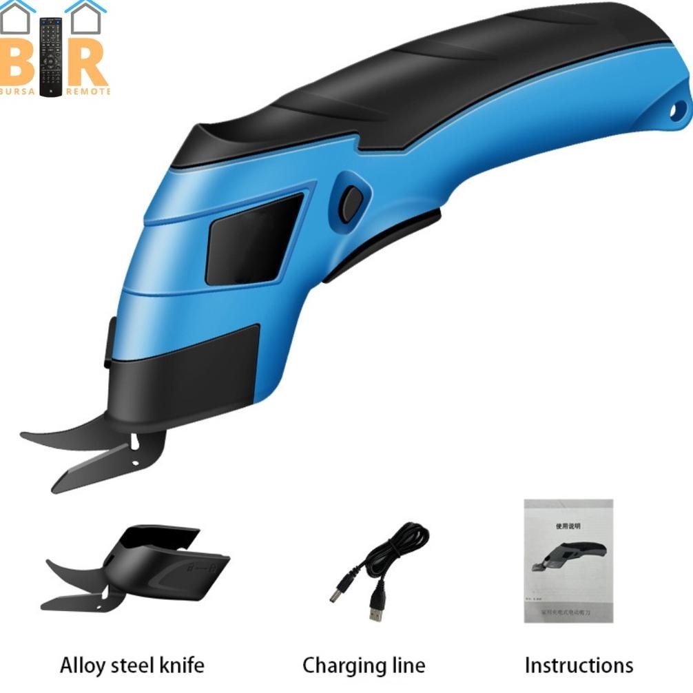 

Sedang Promooo !!! Gunting Potong Kain Kertas Kaet Pvc Elektrik Scissor Cutter Auto Charger Electric Portable