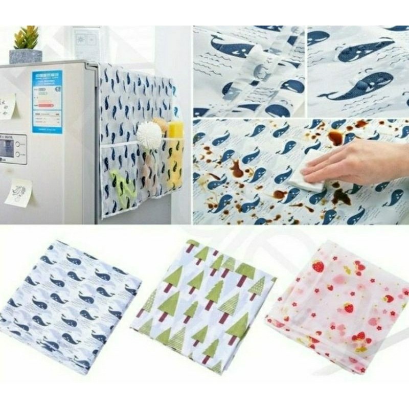 Alas Kulkas Waterproof - Cover Kulkas Motif