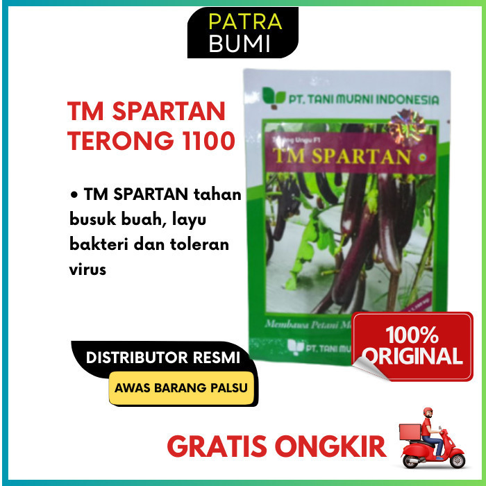 Benih Terong Ungu TM Spartan isi 1.100 biji F1 Hibrida