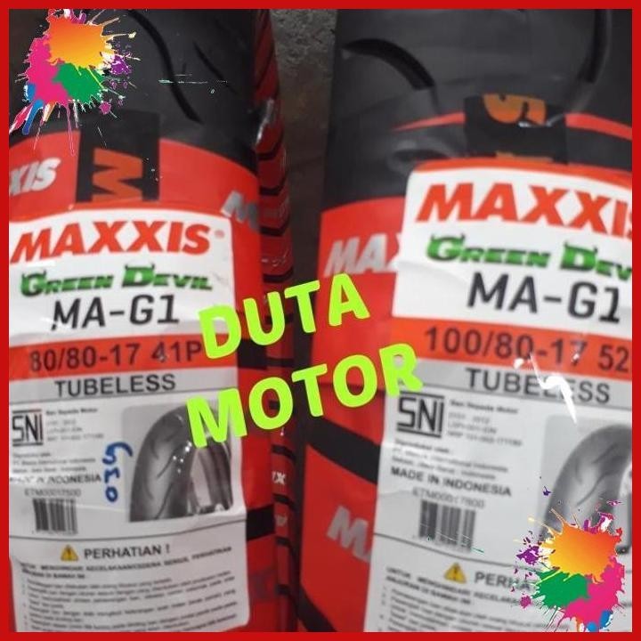 (DTM) PAKET BAN MAXXIS 80/80 17 &amp; 100/80 17 MAG1