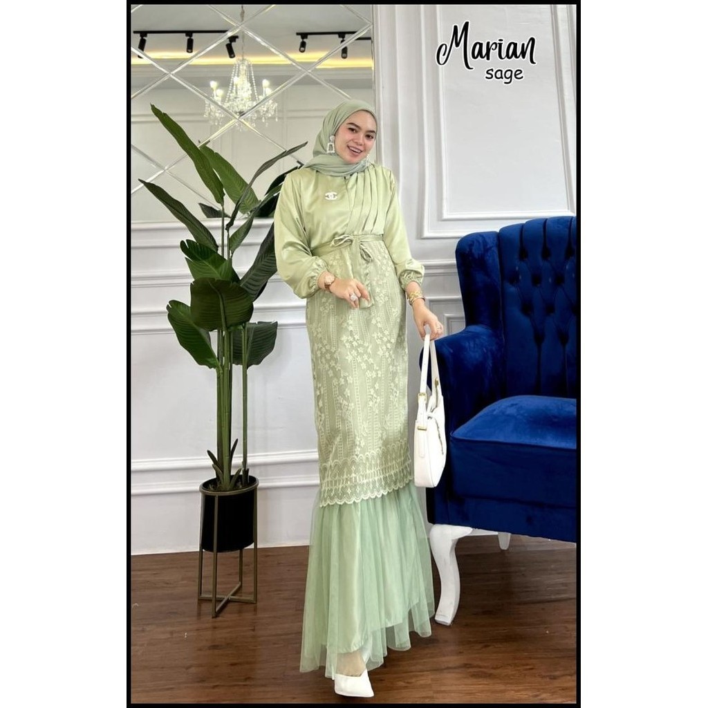 (PROMO) Gamis Pesta Duyung Marian Dress Kondangan Bridesmaid Silahkan diorder