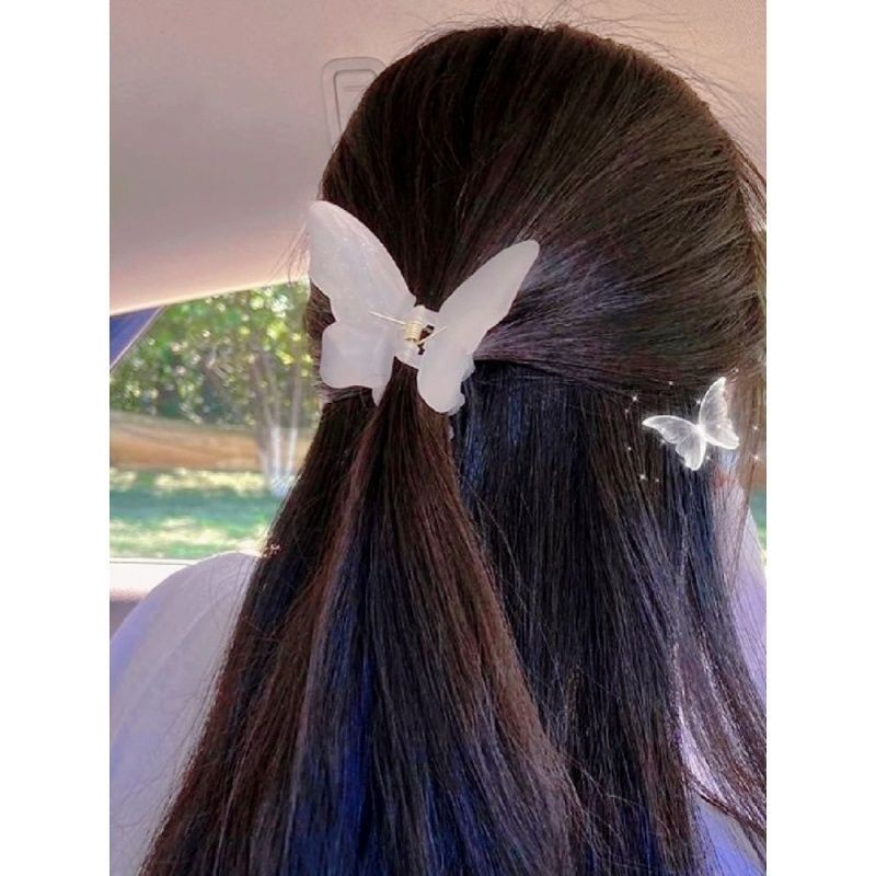 

Jepit Rambut Wanita, Klip Genggam Longgar Kupu-kupu, Klip Kepala Belakang, Jepit Rambut Hiu Buram