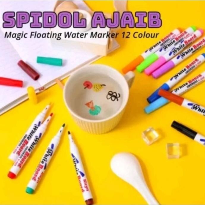 

Spidol Ajaib Mengapung di air 12 in1 Magic Floating Pen Marker
