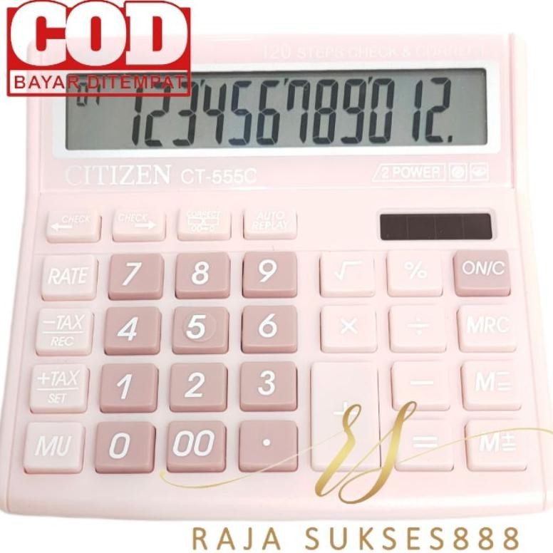 

CALCULATOR CITIZEN CT 555 WARNA PASTEL KALKULATOR CITIZEN 555N 555 N 12 DIGIT CHECK ULANG CHECK CORRECT COD
