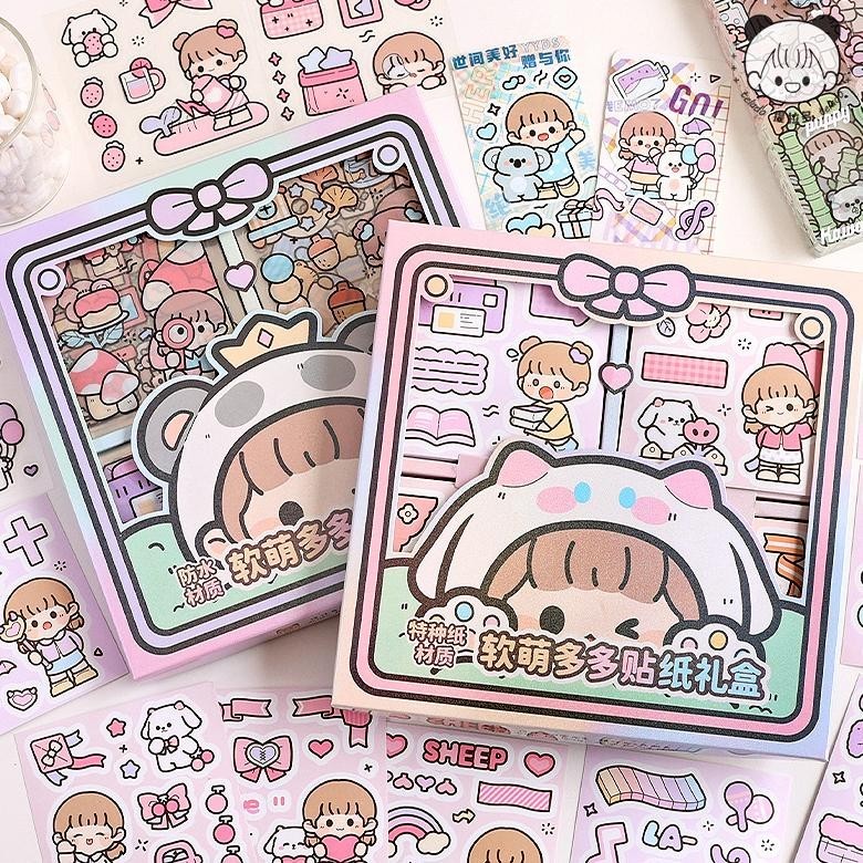 

72 LEMBAR STIKER BOX AESTHETIC EDISI DODO GIRL 1 BOX TLD80 LARIS