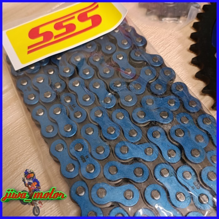 Gear Set 520 Roz Klx Dtracker 150 Rantai Sss Warna Merah Dan Biru
