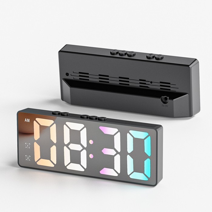 Jam Meja Led Digital Premium Alarm Desktop Clock Usb Baterai