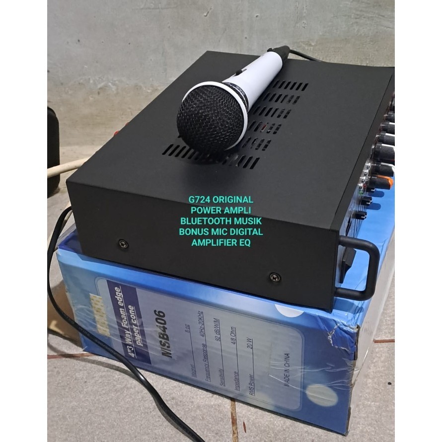 G724 Amplifier Mixe Power Bluetooth Musik Bonus Mic Digital Amplifier