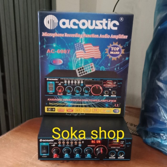 Amplifier Karaoke Acoustic Ac-6907 Bluetooth Usb Sd Karaoke