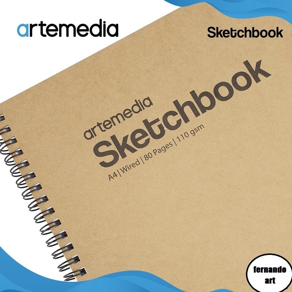 

hjg-7 Buku Sketsa Artemedia Sketchbook Wired A5 A4 Craft Cover Jilid Spiral Berkualitas