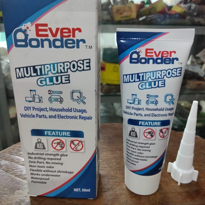 

Everbonder lem Taiwan super kuat multi fungsi besi kayu kaca 50 ml