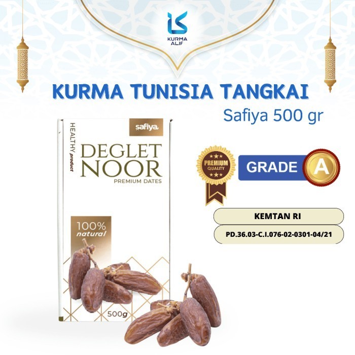 

HARGA DISKON Kurma Tunisia Tangkai 500 gr Kurma Deglet Nour Tunisia
