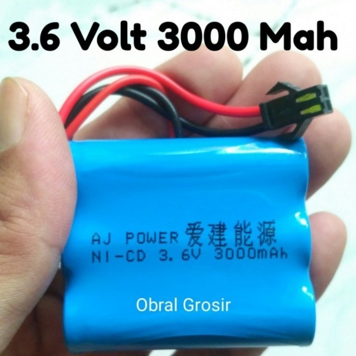 BATRE BATERAI BATTERY 3,6V 3,6 3.6 VOLT MOBIL RC CAR REMOTE