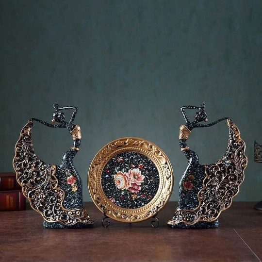 Dekorasi Rumah Vas Cantik 1 Set Dapat 3 Pcs Hiasan Meja Kerja