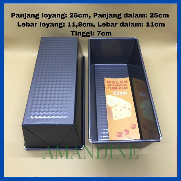 

ZC604 Loyang Roti Bolu Cetakan Kue Roti 25cm Cetakan Roti Loaf Pan CH55-25 NEW