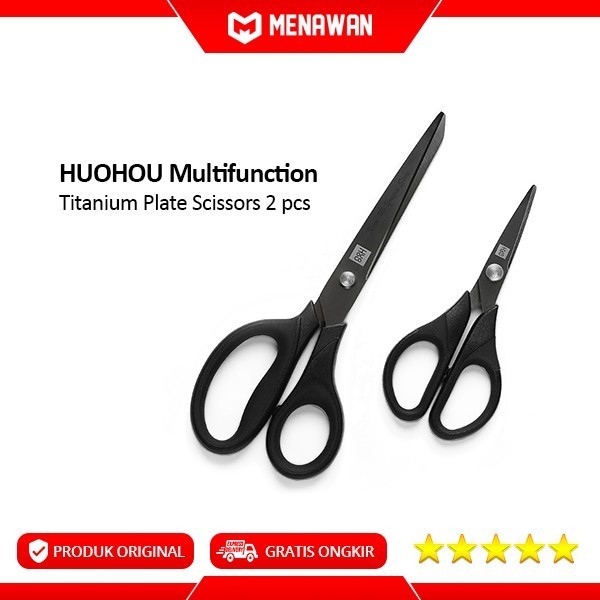 

Huohou Titanium Plate Scissor 2 Pcs Gunting Besar Bahan Baja Serbaguna