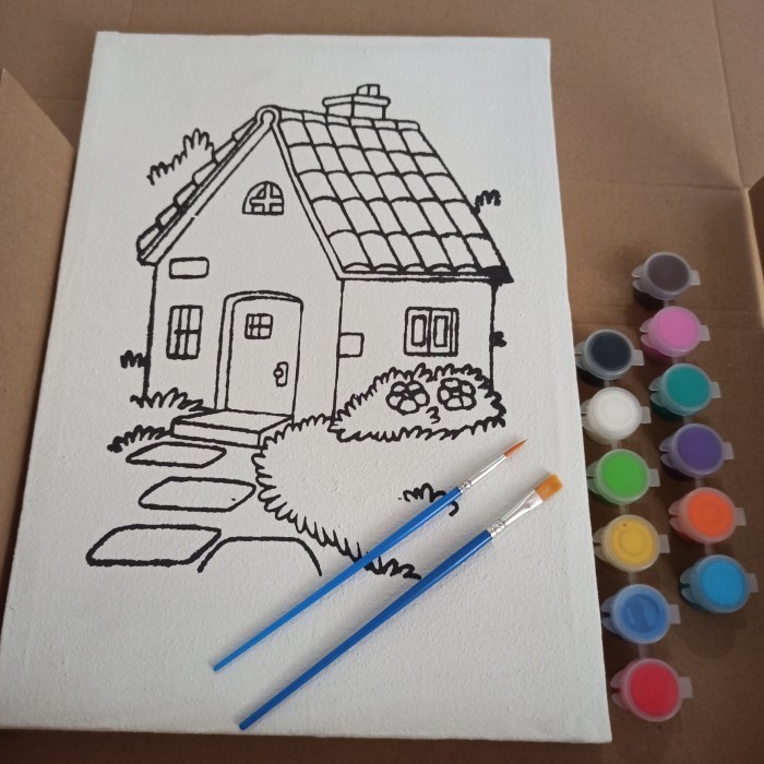 

Kanvas Lukis Anak 1 Set Mewarnai -Anza Wahda