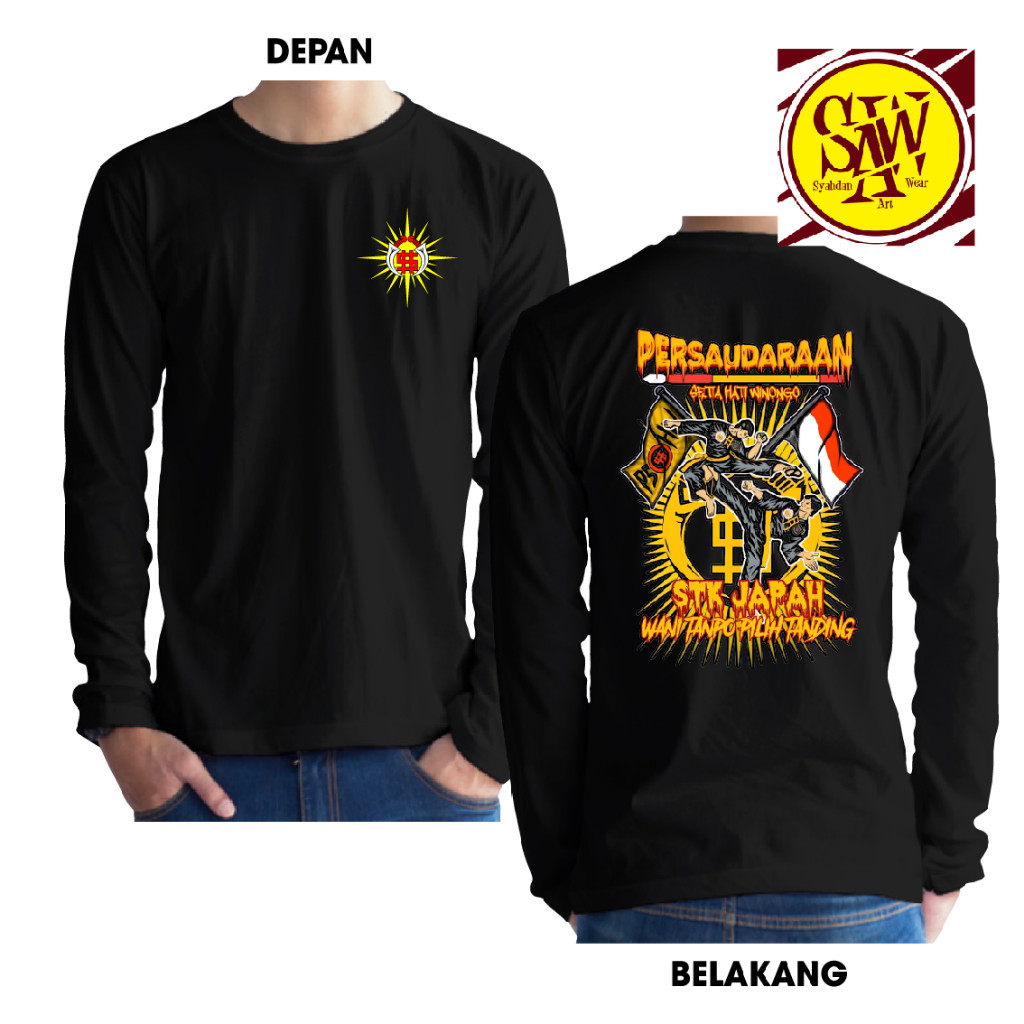 KAOS PERSAUDARAAN SH WINONGO STK JAPAH KAOS LENGAN PANJANG LOGO DEPAN SINAR SYAHDAN 16