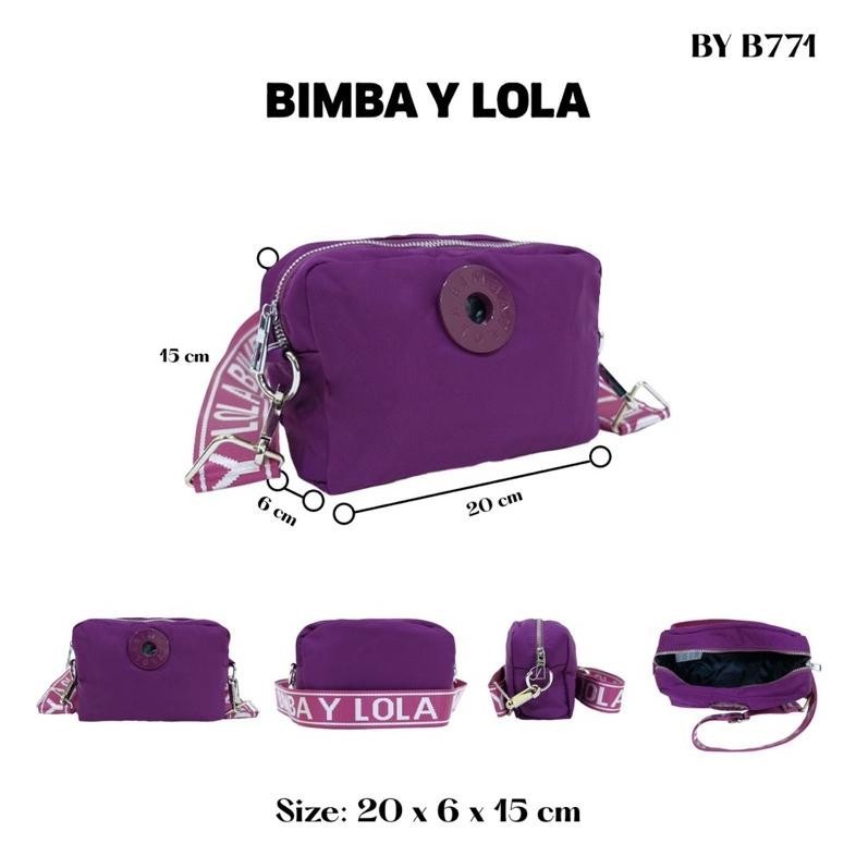Terlaris Tas Selempang Wanita / Tas Bahu Fashion Import Bahan Nylon 1 Resleting Premium - Bimba By B