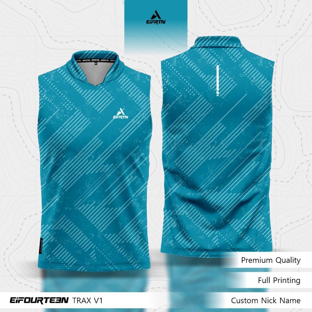 Eifrtn - Baju Kaos Jersey Singlet Running Lari Olahraga Sepeda Bamdinton | Trax V1