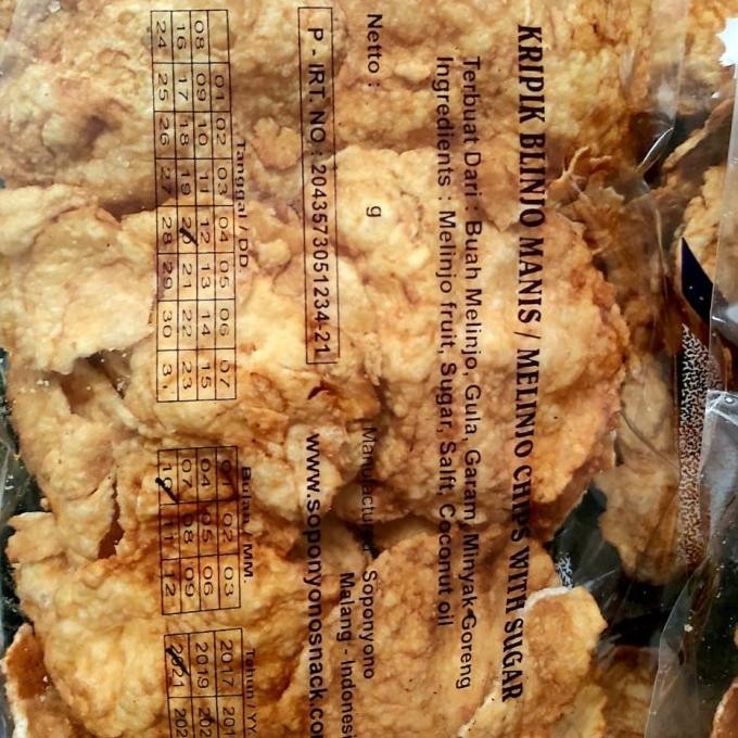 

NEW PRODUK KRIPIK BLINJO MANIS SOPONYONO ORIGINAL !!!!!