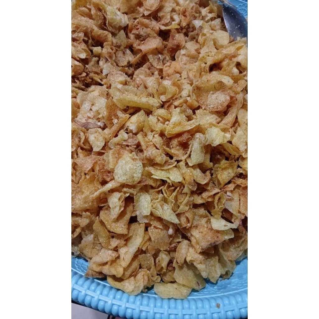 

TERBARU KERIPIK KENTANG EBI BAWANG GORENG SUPER RASA HOMEMADE HALAL - 280 GRAM !!!!!