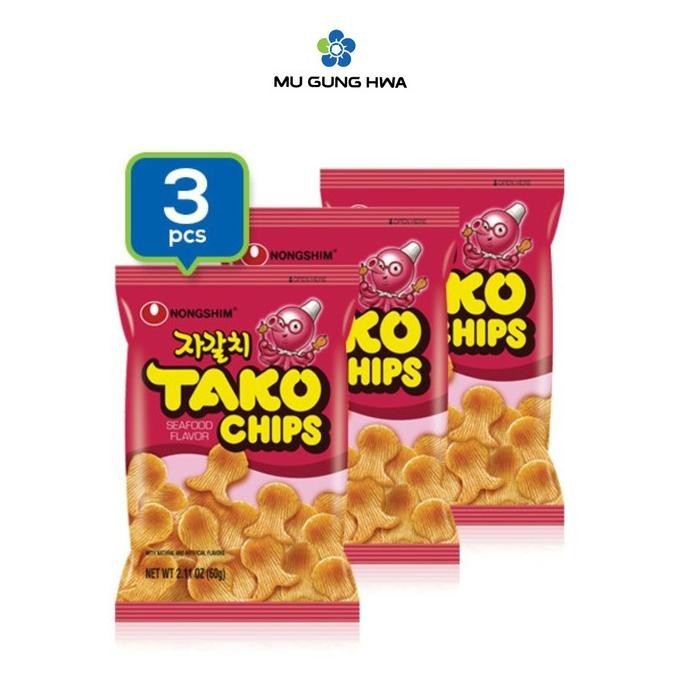 

READY STOCK NONGSHIM TAKO CHIPS - 110GR (55GR X 3)* !!!!!