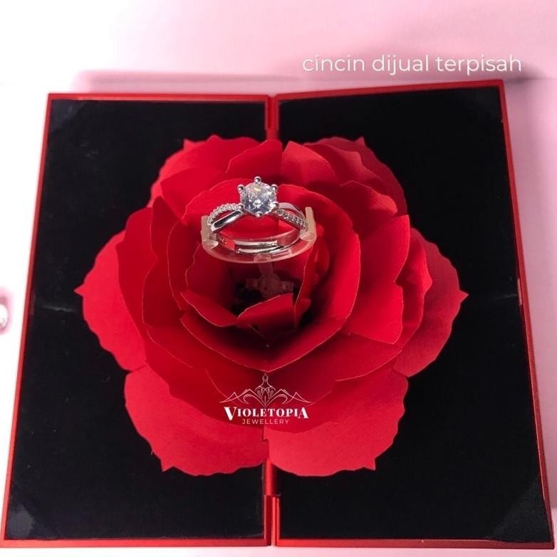 

COD [FREE GIFT] 3D Pop Up Rose Ring Box / Kado Ulang Tahun / Kotak Cincin Mawar Lamaran / Tempat Cincin Nikah / Box Cincin / Ring Box / Gift Box Mawar Merah / Hadiah Valentine / Kotak Hadiah / Promise Ring Box / Kado Ulang Tahun / Ring Box Cincin /Kado