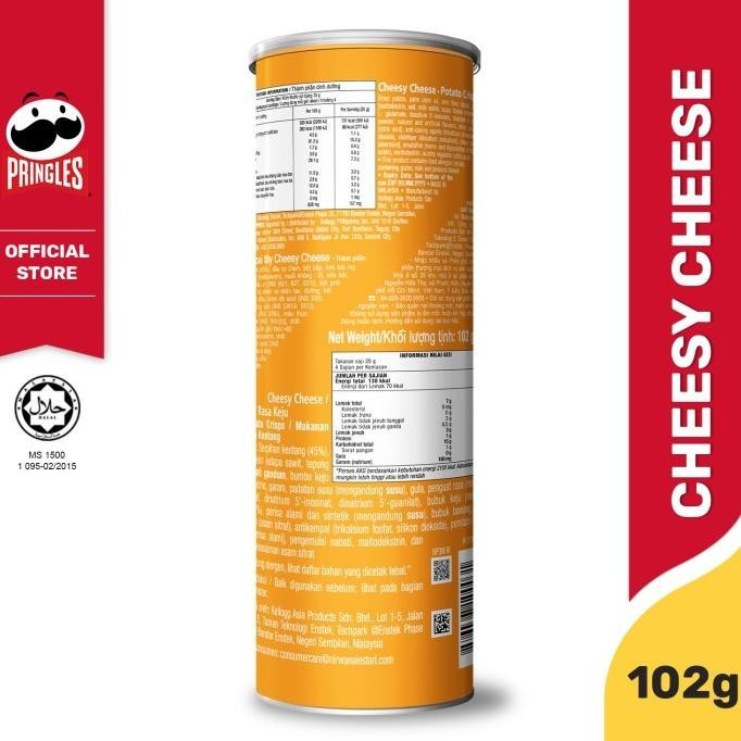 

READY STOCK [CARTON DEALS] PRINGLES CHEESY CHEESE 102GR KERIPIK (12 PCS) !!!!!