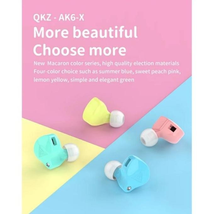 TERBARU QKZ AK6-X AK6X UPGRADE AK6 WITH MIC EARPHONE SUBWOOFER SPORTS HEADSET 