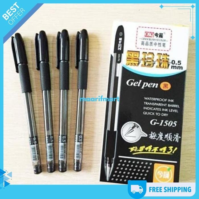 

GEL PEN PENA JEL PULPEN GEL O&Q G-1505 0.5MM TERMURAH