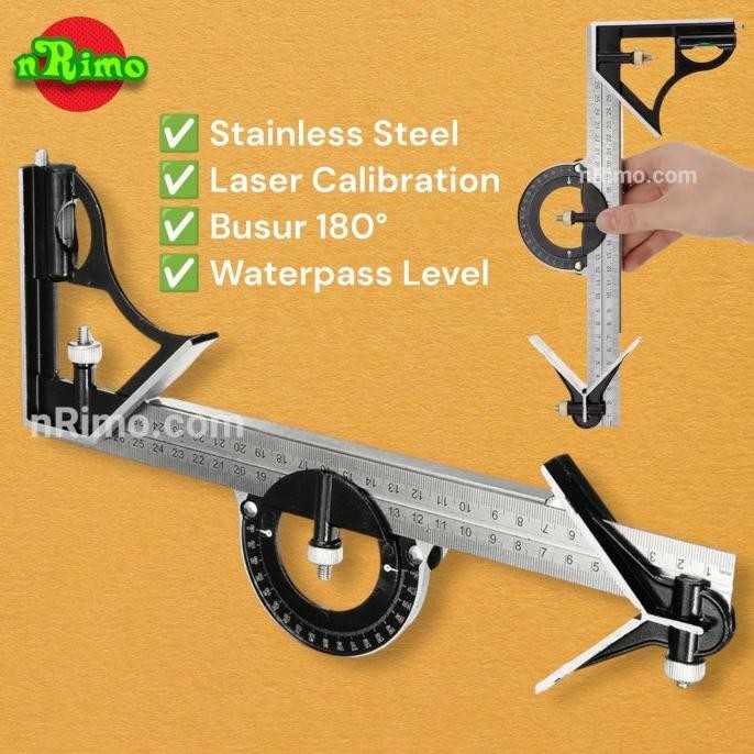 

TERBARU PENGGARIS SIKU BESI MULTIFUNGSI TUKANG KAYU MISTAR SUDUT L ANGLE RULER !!!!!