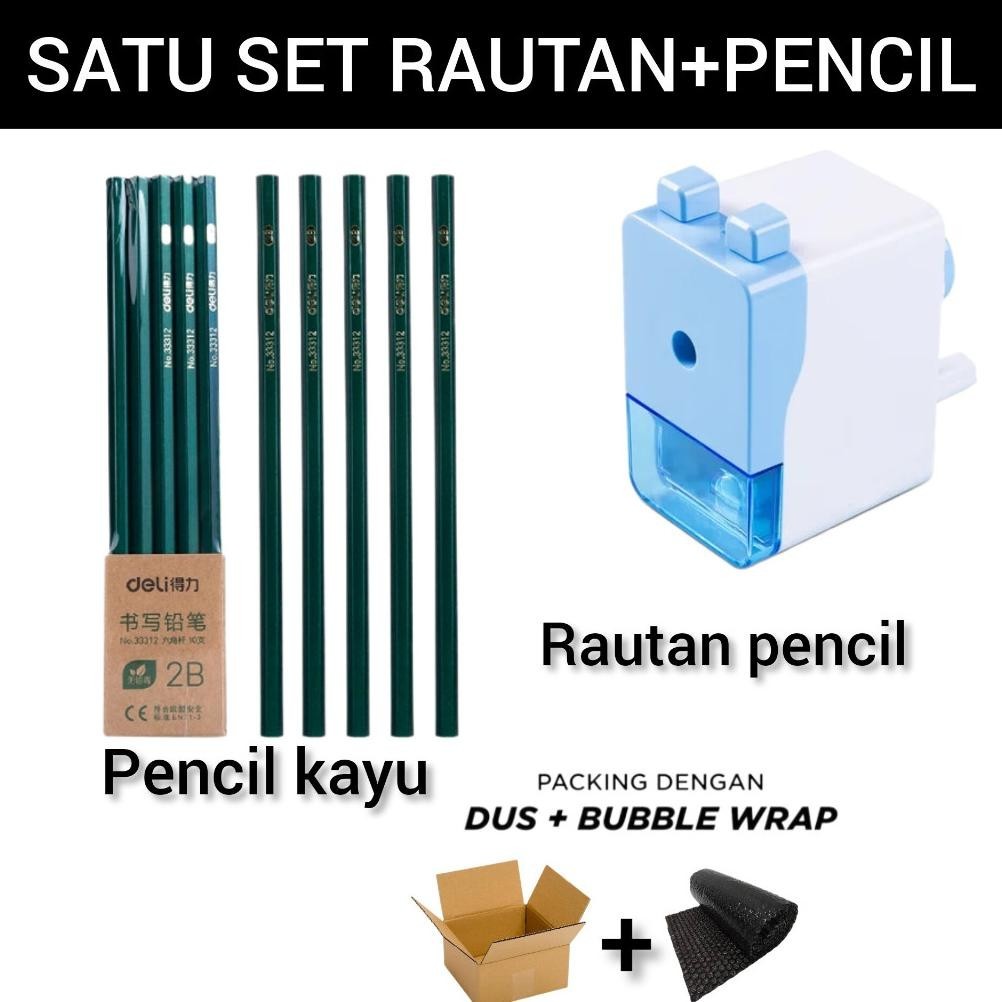 

Study Set Stationery 10 Pcs Pensil 2B + Serutan Putar Set Paket Alat Tulis Sekolah Rautan Pensil /Set Alat Tulis/Pensil/Rautan Pensil Jeffymithomastu