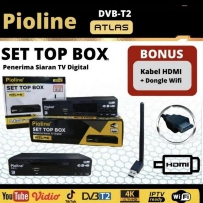 Ready SET TOP BOX PIOLINE STB TV DIGITAL PIOLINE LENGKAP