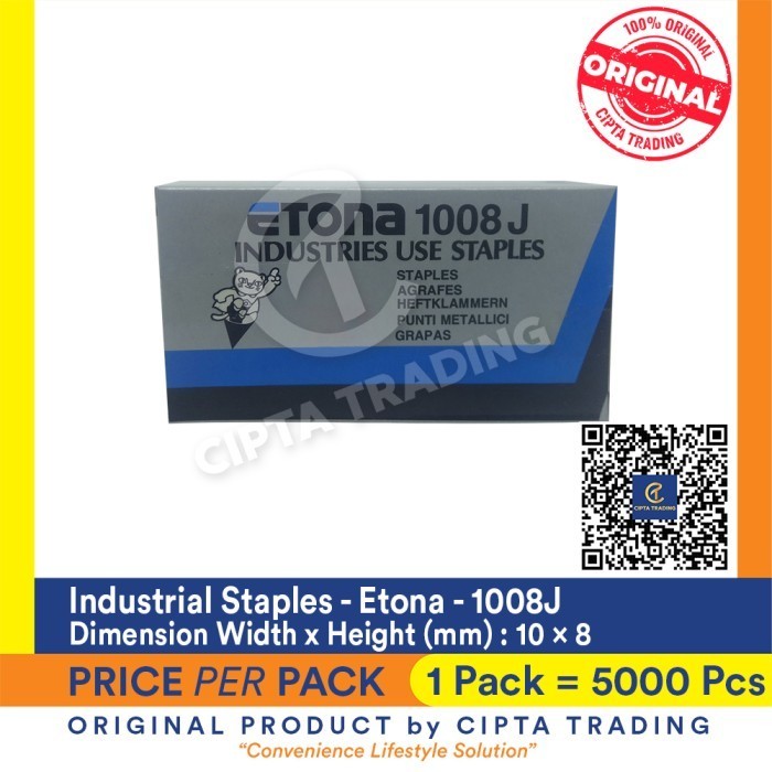 

Terbatas Industrial Staples - Etona - 1008J Best Quality