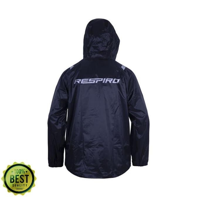 JAS HUJAN ORIGINAL RESPIRO THE CHALLENGER BLACK FULLSET ATAS BAWAH +