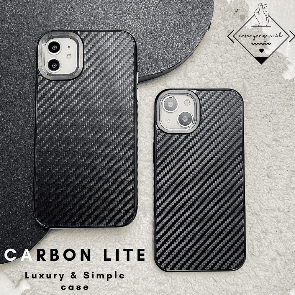 CARBON LITE CASE FOR IPHONE 7 8 PLUS SE 2020 2022 X XS XR 11 12 13 14 15 PRO MAX CASING PREMIUM SOFT