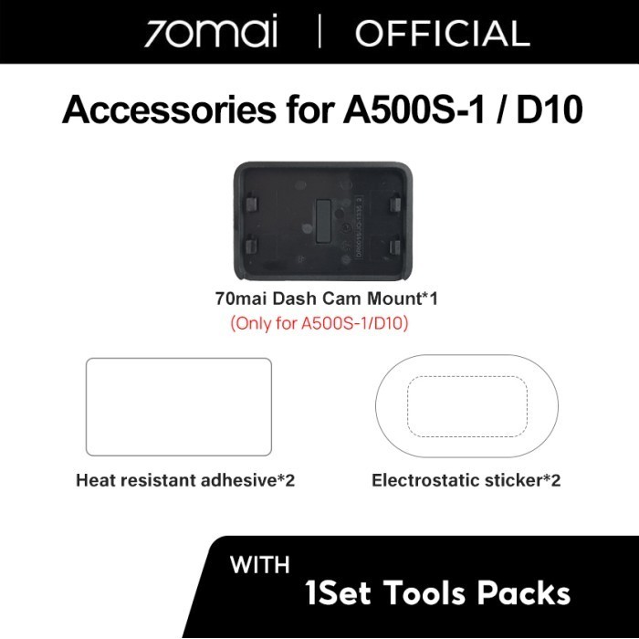 Ready 70mai DashCam Tools Packs for A800S-1/A500S-1/D06/M300 70mai Accessore